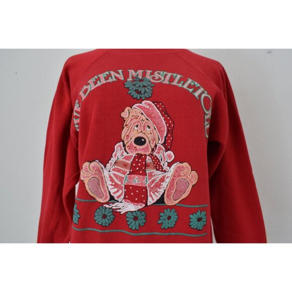 Vintage 90s Cotton/Poly Christmas Ugly Sweater size S - Picture 7 of 10